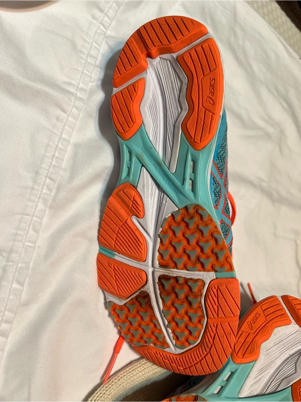 ASICS Blue and Orange Women's Running Sneakers size 8 - Picture 8 of 12